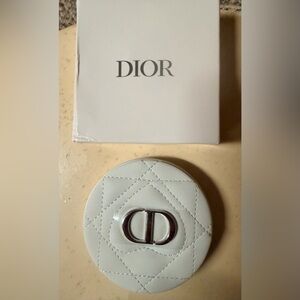 Dior White Pocket Mirror with Silver ‘CD’ Branding. NEW in Original Couture Box
